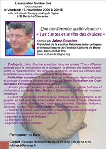 Saint-Denis-la-Chavasse: conférence audio-visuelle sur les Celtes et le rôle des Druides" le vendredi 13 novmbre à 20h30