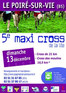 Le Poiré-sur-Vie: 5 ème maxi-cross de la vie dimanche 13 décembre à partir de 10h30