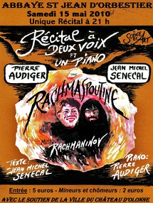 Le Château d'Olonne: récital pour deux voix et un piano samedi 15 mai 2010 à 21h00 Le Château d'Olonne: récital pour deux voix et un piano samedi 15 mai 2010 à 21h00