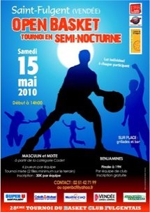 Saint-Fulgent: 28 ème Open de Basket le samedi 15 mai à 14h00