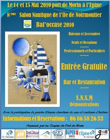 Noirmoutiers: 8ème salon Nautique de île de Normoutiers "Bat'occase" les 14, 15 et 16 mai