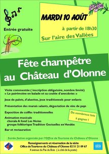 Le Château d'Olonne: Fête champêtre le mardi 10 août à 18h30 