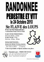 Sainte-Flaive-des-Loups: randonnée humanitaire à peids ou à vélo dimanche 24 octobre