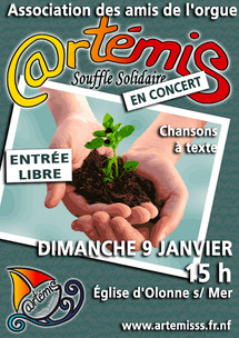 Olonne-sur-Mer: chansons et musique avec Artémis le dimanche 9 janvier à 15h00