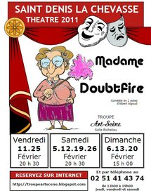 Saint-Denis-la-Chevasse: théâtre avec "Madame Doubtfire" du 5 au 25 février