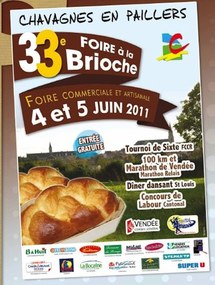 Chavagnes-les-Redoux: 33 ème édition de la Foire à la Brioche samedi 4 et dimanche 5 juin