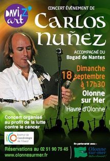 Olonne-sur-Mer: J-3 avant le Concert exceptionnel de Carlos Nunez le dimanche 18 septembre à 17h30 au Havre d’Olonne