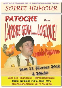 Talmont-Saint-Hilaire: soirée humour "L'arbre Géna..Logique!" avec Patoche le samedi 11 février à 20h30