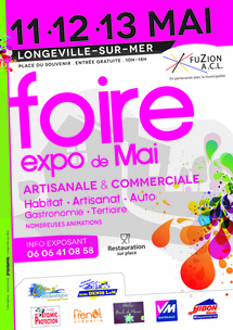 Longeville-sur-Mer: foire exposition les 11,12 et 13 mai organisée par l'association des Artisans et Commerçants Longevillais 