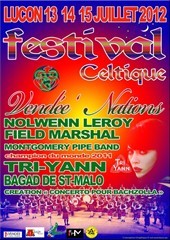 Luçon: Festival celtique - Vendée Nations les vendredi 13, samedi 14  et dimanche 15 juillet