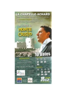 La Chapelle-Achard: théâtre avec les Comédiens Chapelais dans "Le Comte de Monte Cristo" à partir du 23 novembre