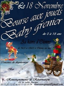 Olonne-sur-Mer:  bourse aux jouets baby grenier au havre d'olonne à Olonne sur mer le dimanche 18 novembre de 9h00 à 18h00