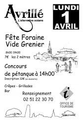 Avrillé: Fête Foraine et Vide Grenier le lundi 1° avril de 8h00 à 19h00