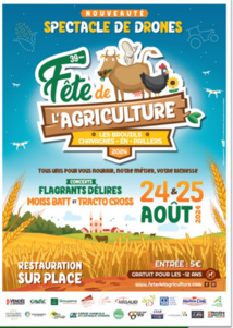 La 39ème édition de la Fête de l’Agriculture se tient ce week-end, 24 et 25 août entre les communes des Brouzils et de Chavagnes-en-Paillers – au lieu-dit « La Guibonnière ».