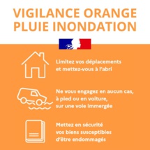 Météo – Vigilance de niveau ORANGE à la pluie et aux inondations sur le département de la Vendée