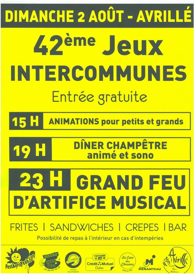 Avrillé: 42 ème édition des Jeux intrecommunes dimanche 2 août de 14h00 à 23h00