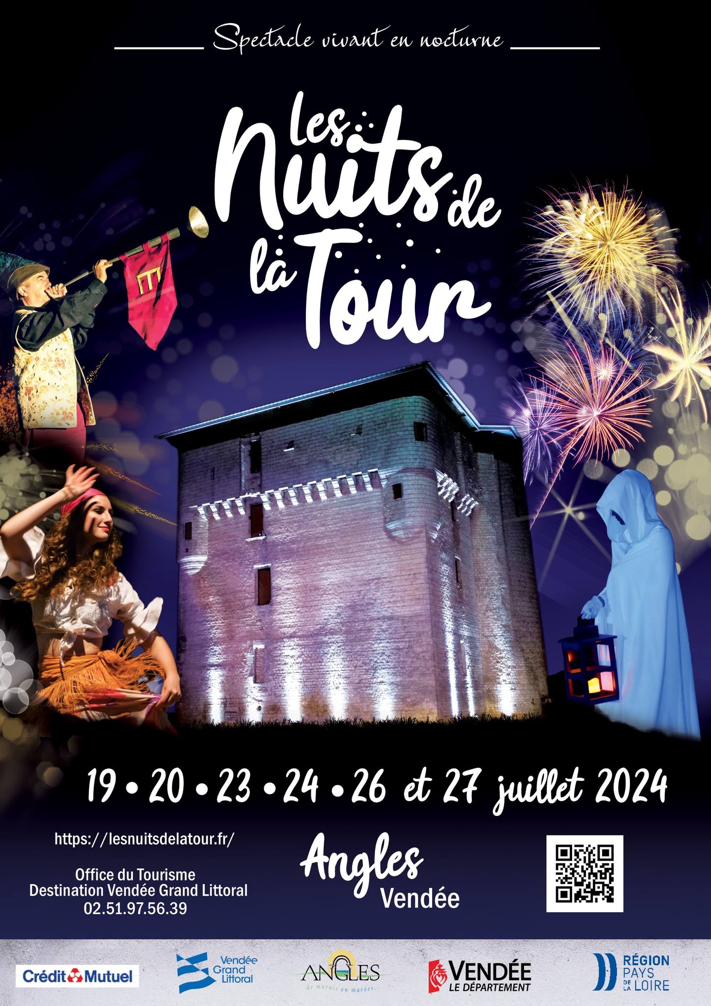 Les Nuits de la Tour  : début des spectacles le vendredi 19 juillet  à Angles