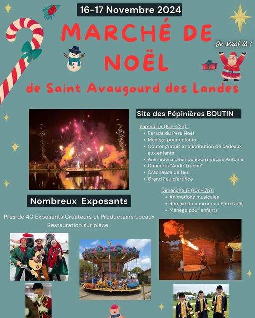 Saint-Avaugourd-des-Landes: marché de Noël samedi 16 et dimanche 17 novembre 