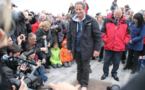 Inauguration de la  plaque d'empreintes de Michel Desjoyeaux sur le remblai des Sables d'Olonne