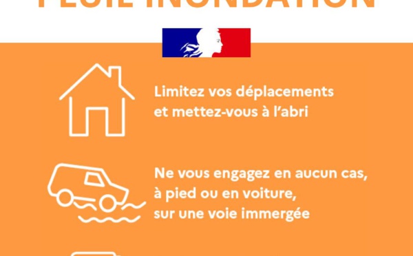 Météo – Vigilance de niveau ORANGE à la pluie et aux inondations sur le département de la Vendée