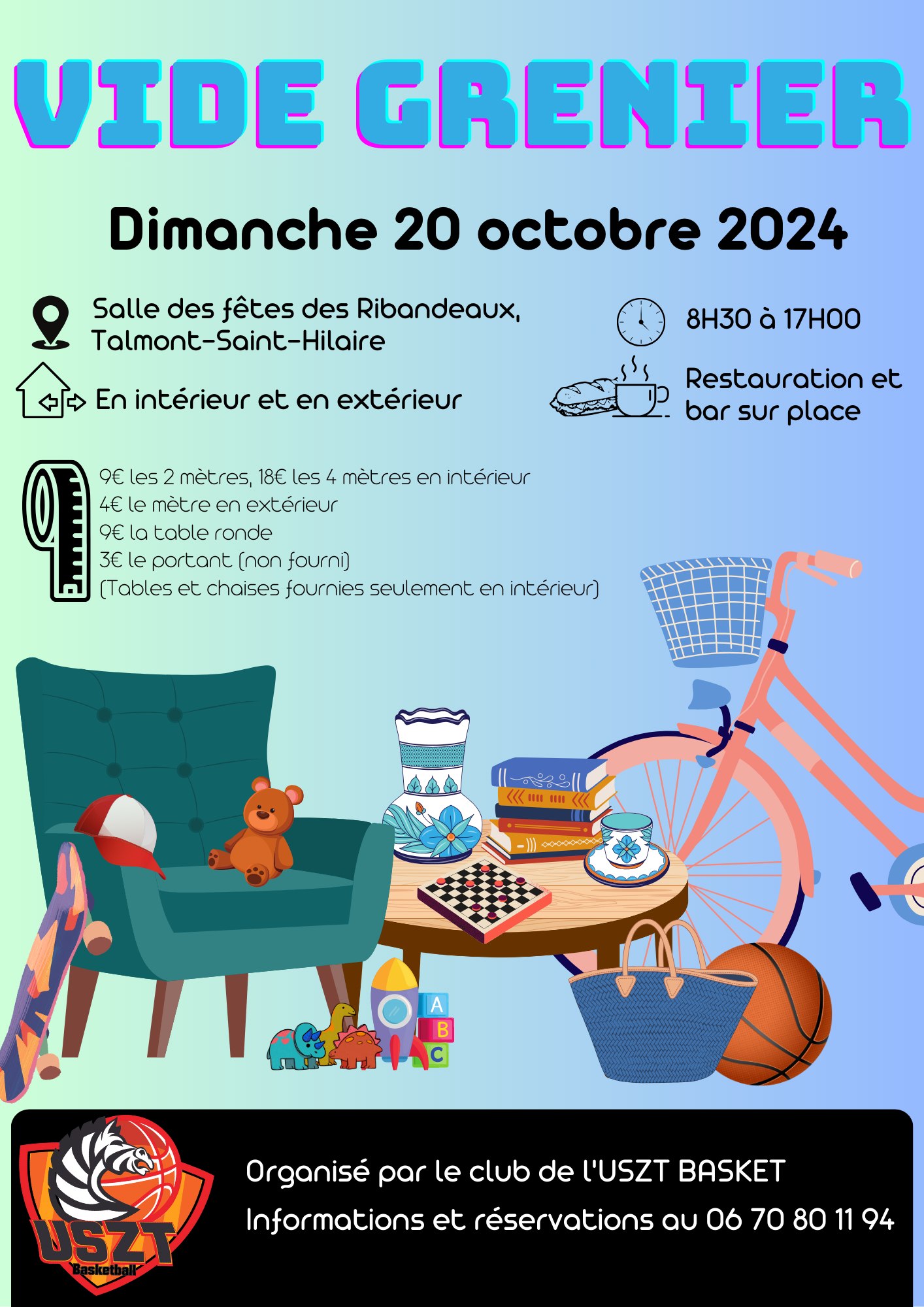 Vide Grenier le 20 octobre aux Ribandeaux  